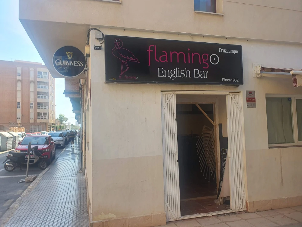 Exterior del restaurante San Juan pueblo de Flamingo.